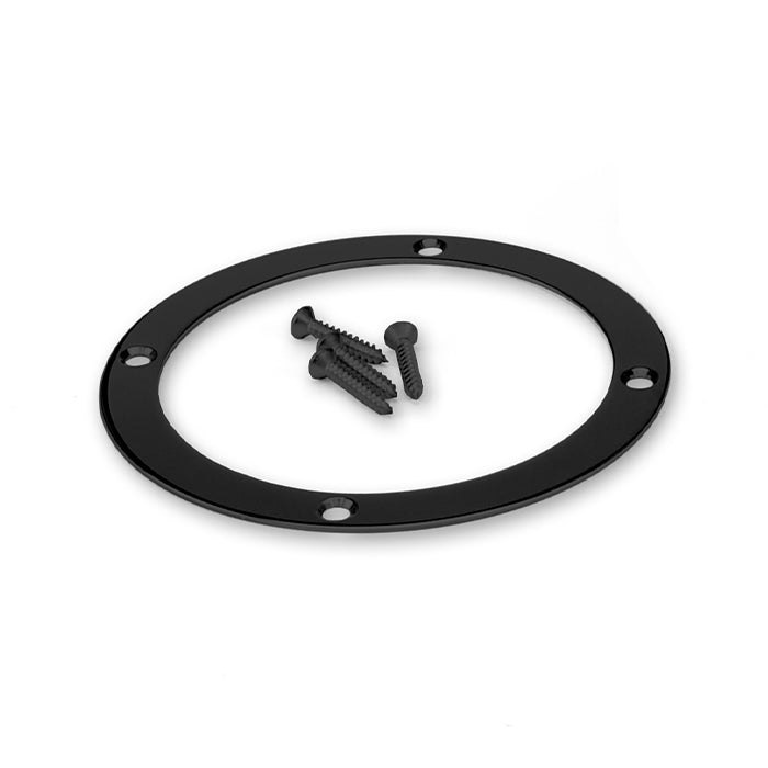 ROUND BLACK STAINLESS SHIFTER BOOT RING