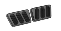 BLACK BRAKE/CLUTCH PEDAL PADS FOR '64-'70 MUSTANG WITH RUBBER INSERT (PAIR)
