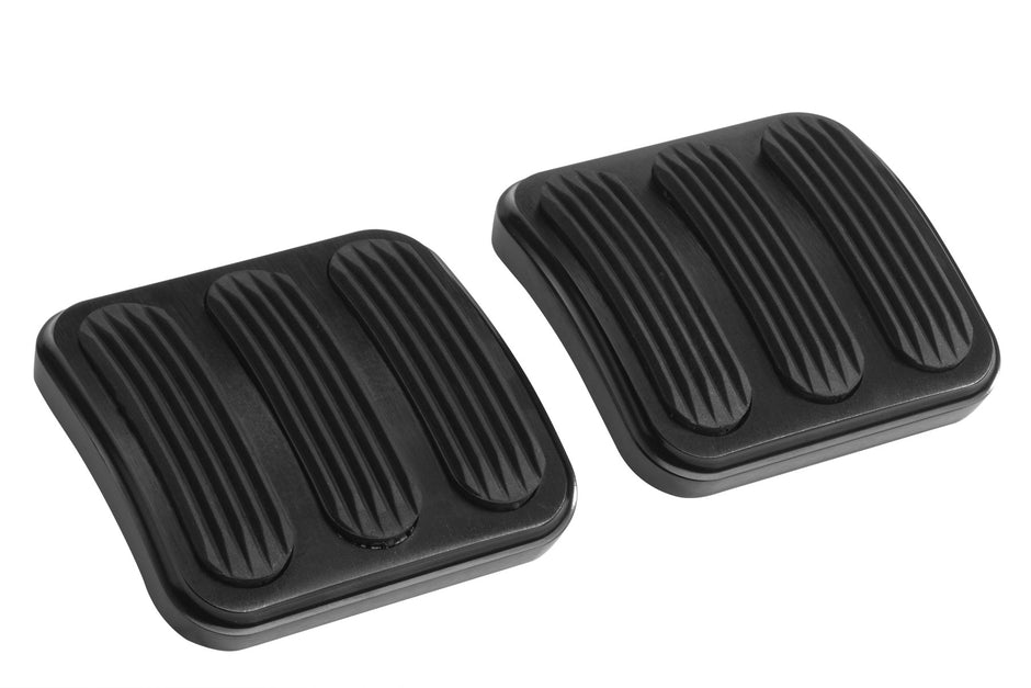 BLACK BRAKE/CLUTCH PEDAL PADS FOR '46-'10 JK, JK UNLIMITED, CJ, CJ8 SCRAMBLER, WRANGLER, YJ, TJ, CHEROKEE XJ (PAIR)