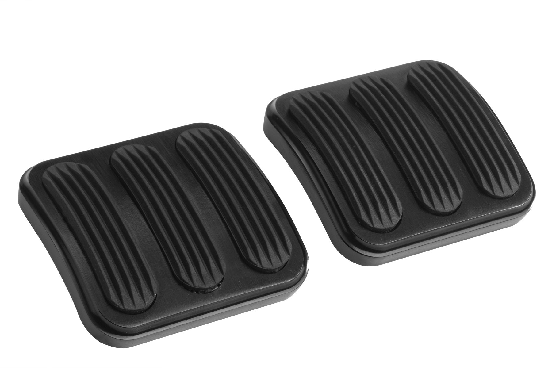 BLACK BRAKE/CLUTCH PEDAL PADS FOR '46-'10 JK, JK UNLIMITED, CJ, CJ8 SCRAMBLER, WRANGLER, YJ, TJ, CHEROKEE XJ (PAIR)