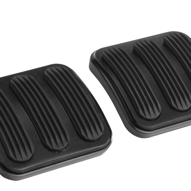 BLACK BRAKE/CLUTCH PEDAL PADS FOR '46-'10 JK, JK UNLIMITED, CJ, CJ8 SCRAMBLER, WRANGLER, YJ, TJ, CHEROKEE XJ (PAIR)