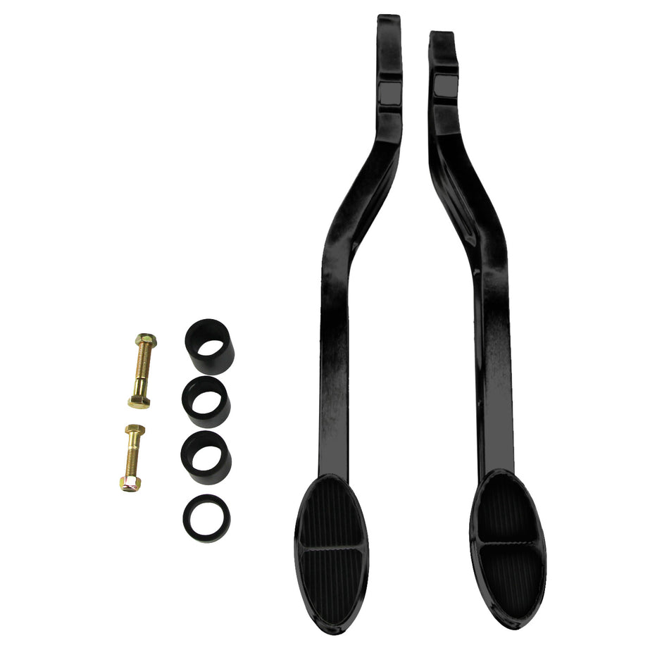 STANDARD BLACK BRAKE & CLUTCH ARMS FOR KUGEL COMPONENTS 180 DEGREE WITH OVAL PADS