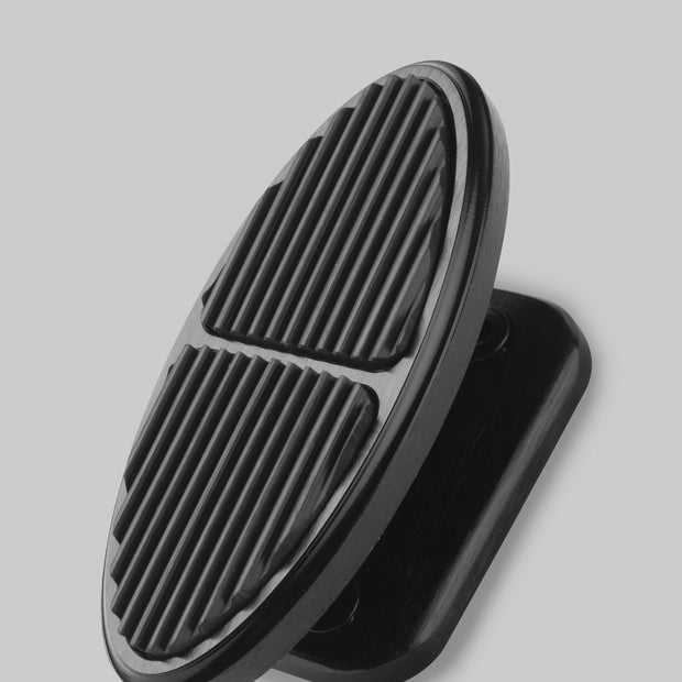 OVAL BLACK FOOT REST WITH RUBBER INSERT
