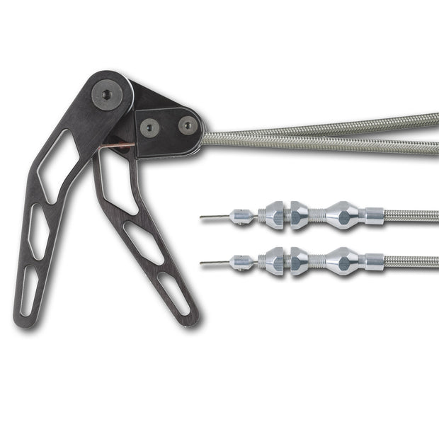 BLACK HI-TECH STAINLESS COMBINATION HOOD & TRUNK CABLE KIT