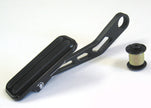 BLACK THROTTLE PEDAL FOR LOKAR DRIVE-BY-WIRE WITH RUBBER INSERT