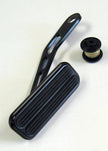BLACK STEEL THROTTLE PEDAL FOR LOKAR DRIVE-BY-WIRE WITH RUBBER INSERT