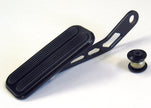 XL BLACK STEEL THROTTLE PEDAL FOR LOKAR DRIVE-BY-WIRE WITH RUBBER INSERT