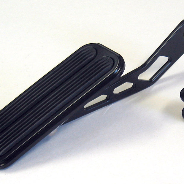 XL BLACK STEEL THROTTLE PEDAL FOR LOKAR DRIVE-BY-WIRE WITH RUBBER INSERT