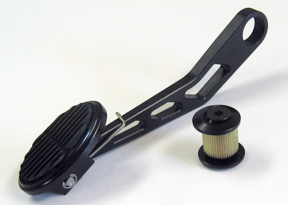 MINI OVAL BLACK THROTTLE PEDAL FOR LOKAR DRIVE-BY-WIRE WITH RUBBER INSERT