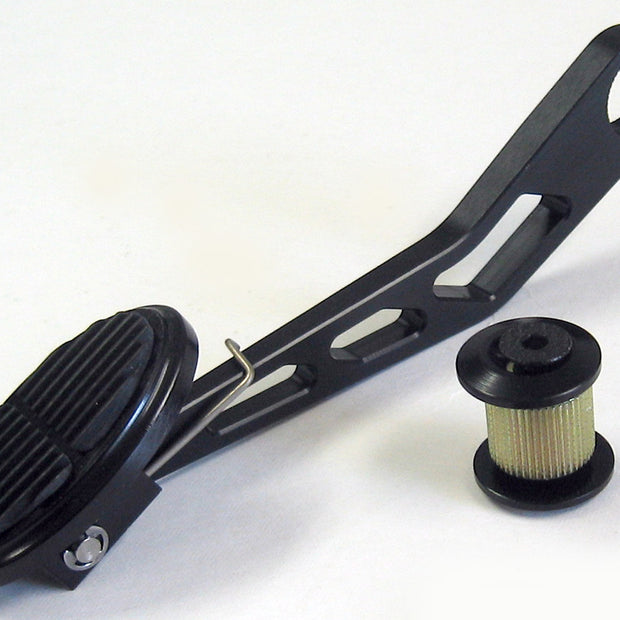 MINI OVAL BLACK THROTTLE PEDAL FOR LOKAR DRIVE-BY-WIRE WITH RUBBER INSERT