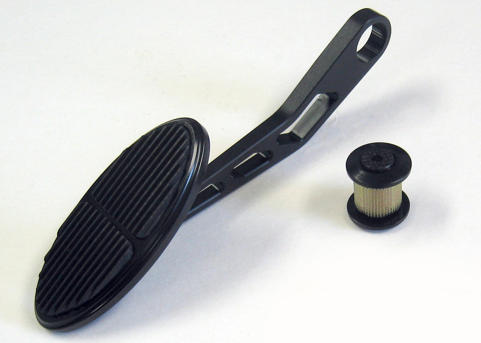 STANDARD OVAL BLACK THROTTLE PEDAL FOR LOKAR DRIVE-BY-WIRE WITH RUBBER INSERT