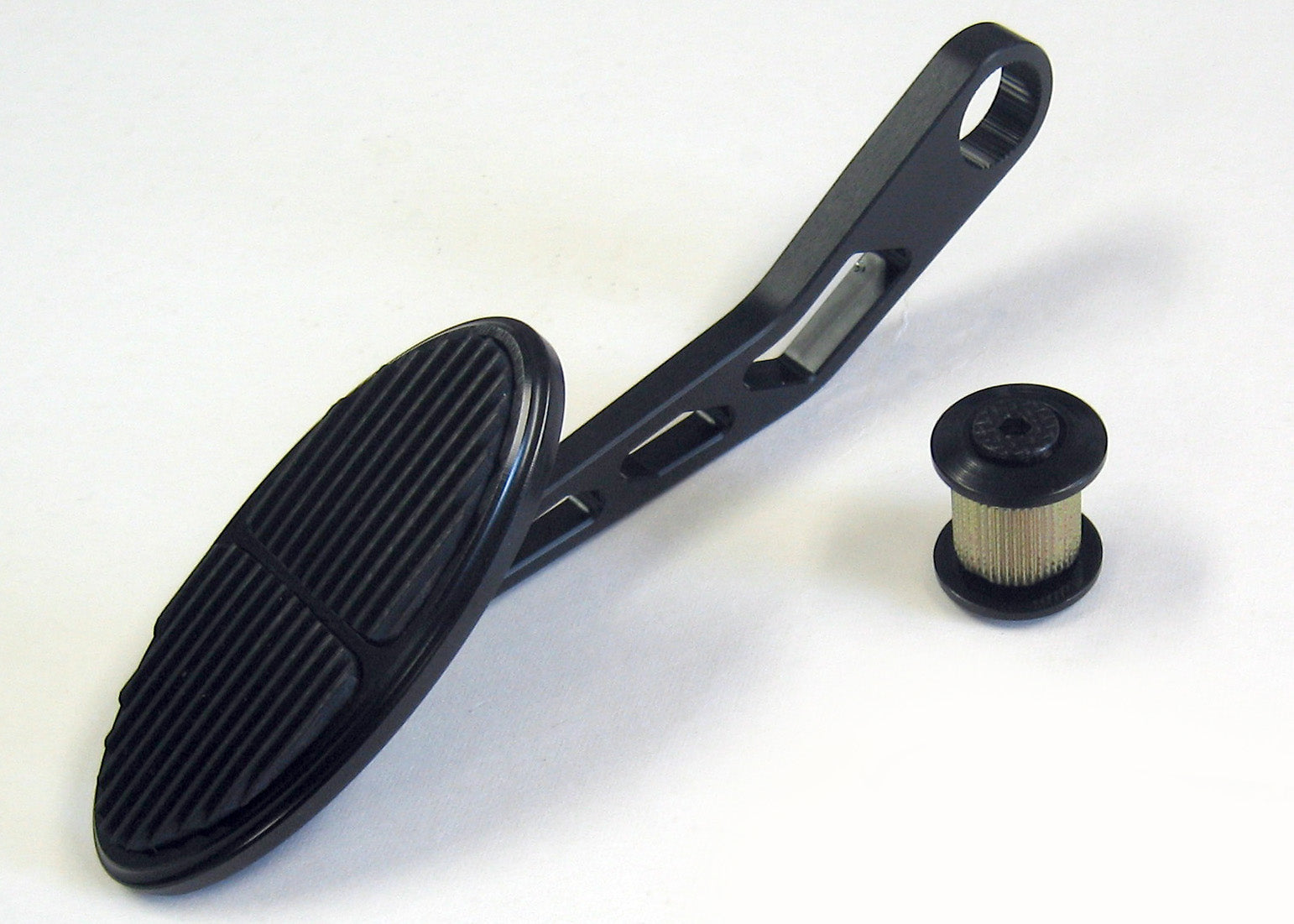 STANDARD OVAL BLACK THROTTLE PEDAL FOR LOKAR DRIVE-BY-WIRE WITH RUBBER INSERT