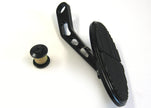 XL OVAL BLACK THROTTLE PEDAL FOR LOKAR DRIVE-BY-WIRE WITH RUBBER INSERT