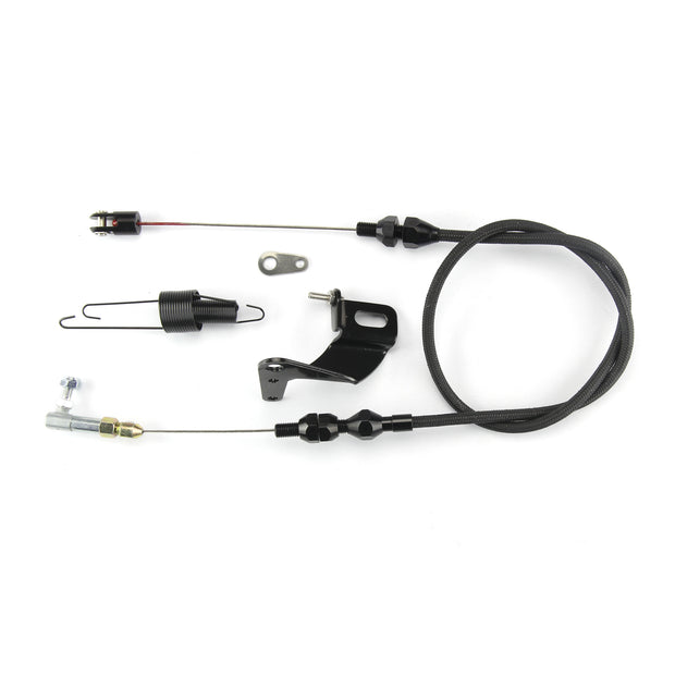 24" UNIVERSAL BLACK HOUSING THROTTLE CABLE W/ BLACK FITTINGS W/ XSRK-4000