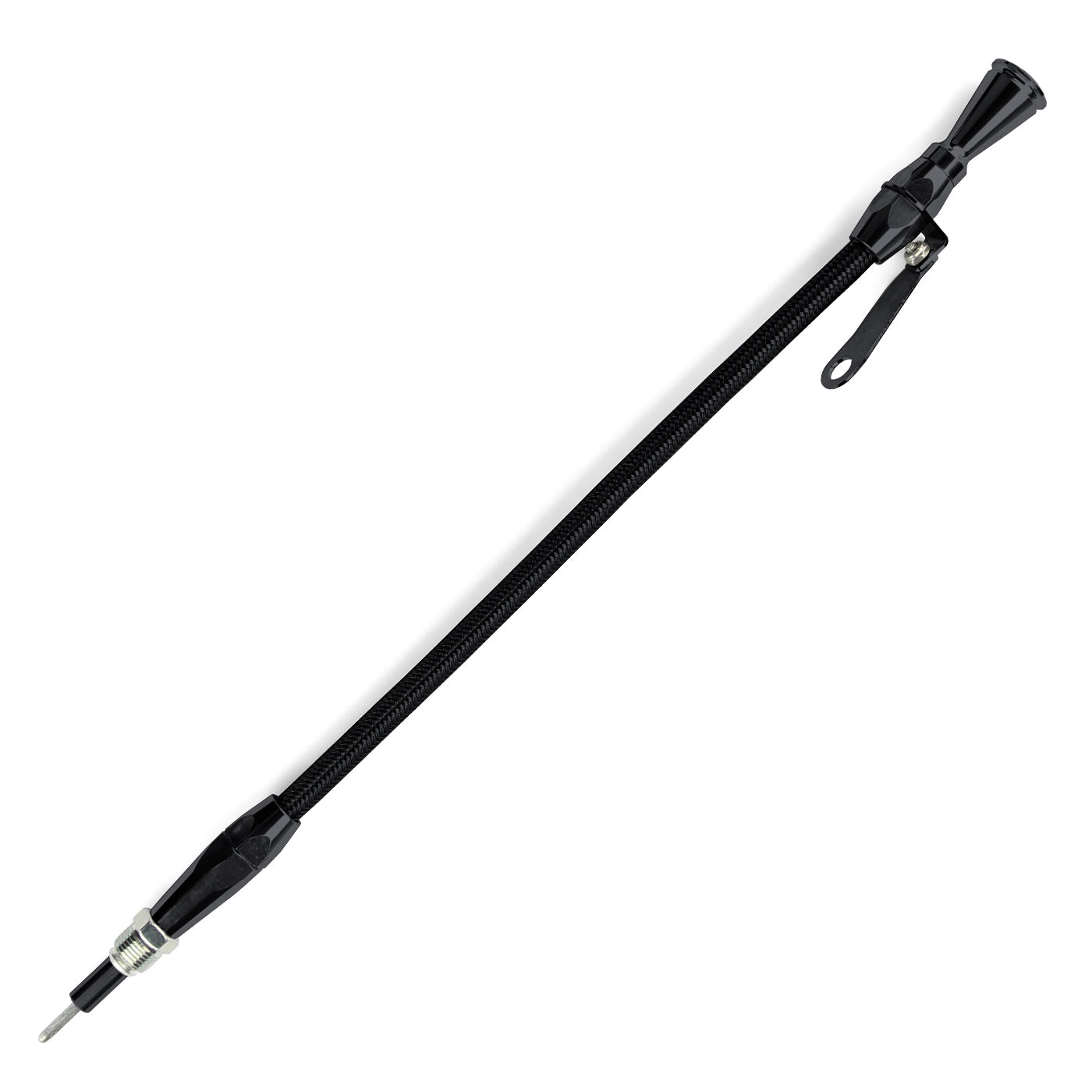 HI-TECH FLEXIBLE BLACK STAINLESS ENGINE DIPSTICK FORD 351W SCREW INTO PAN 5/8