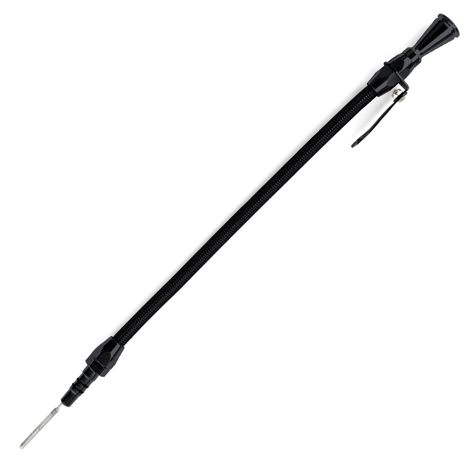 HI-TECH FLEXIBLE BLACK STAINLESS ENGINE DIPSTICK FORD BIG BLOCK 460/514 (CRATE ONLY) PUSH INTO PAN