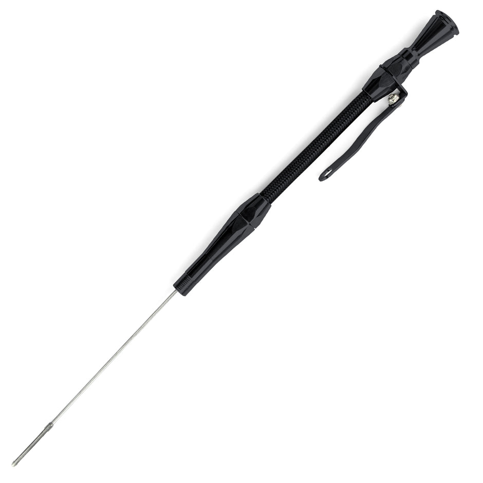 HI-TECH FLEXIBLE BLACK STAINLESS ENGINE DIPSTICK 1937-53 FORD FLATHEAD V8 SCREW INTO PAN 1/2"-20