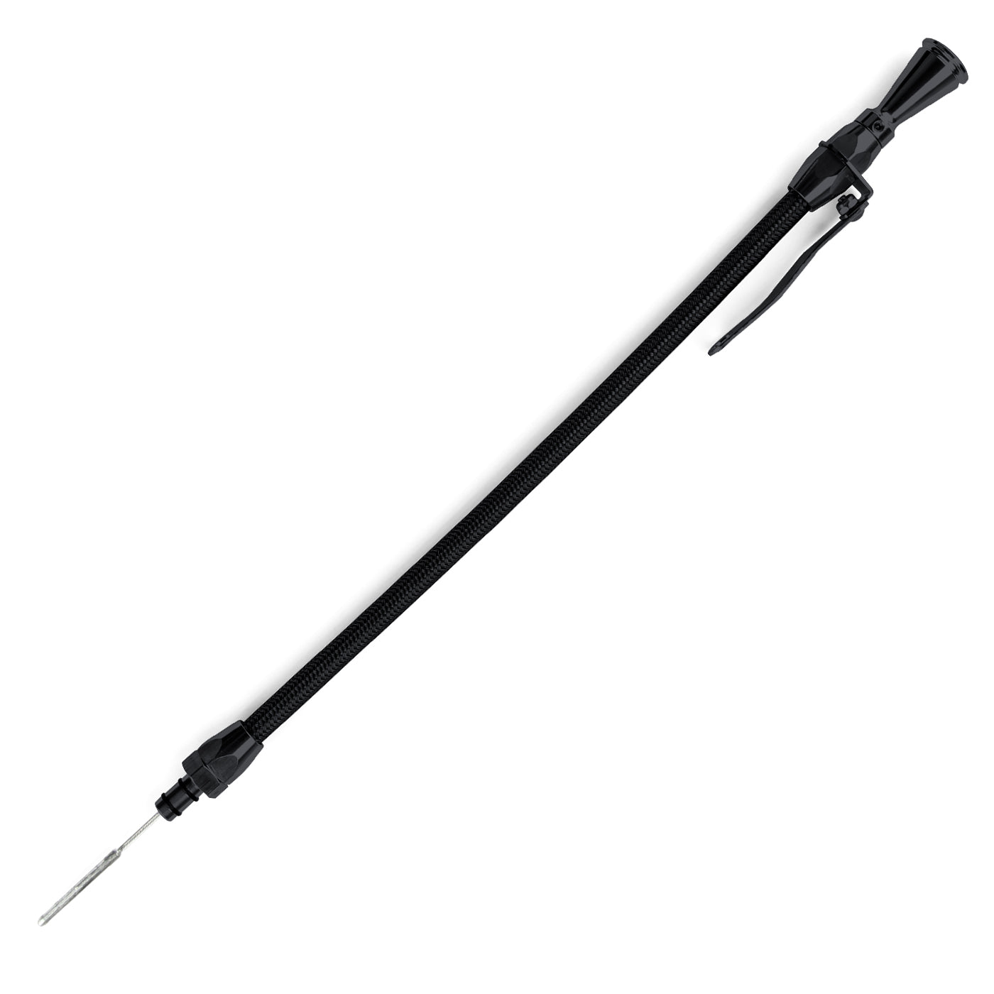 HI-TECH FLEXIBLE BLACK STAINLESS ENGINE DIPSTICK 5.7L/6.1L HEMI PUSH INTO PAN PASSENGER'S SIDE/FRONT SUMP CAR PAN