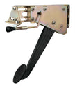 UNDER-THE-DASH BLACK EMERGENCY FOOT BRAKE WITH SOLID ARM AND OVAL PAD