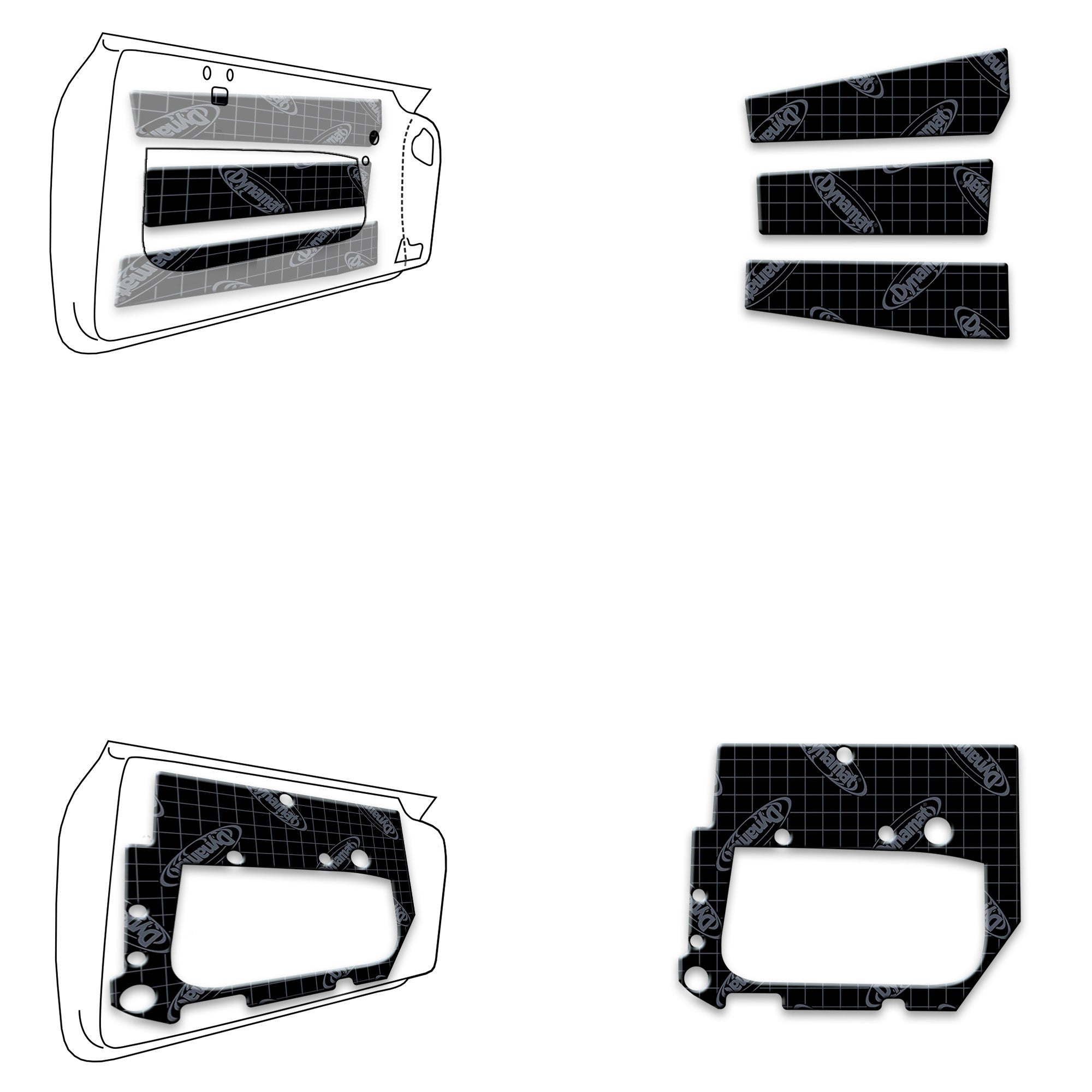 2021+ Ford Bronco Custom Cut Sound Deadening Door Kit