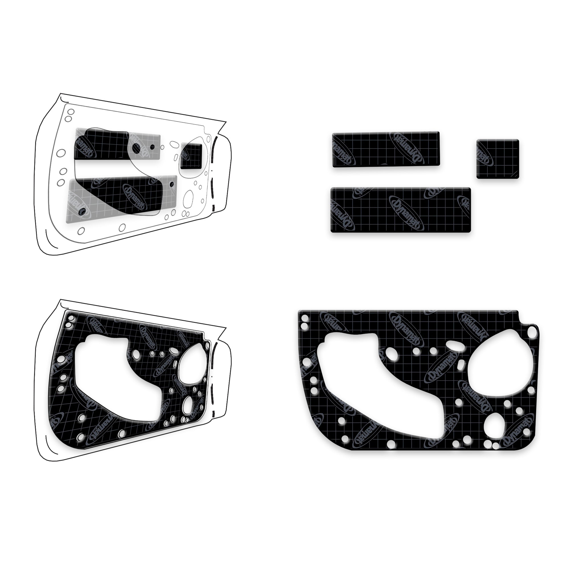 2021+ Ford F-150 Custom Cut Sound Deadening 4-Doors Kit - XFO F14 D