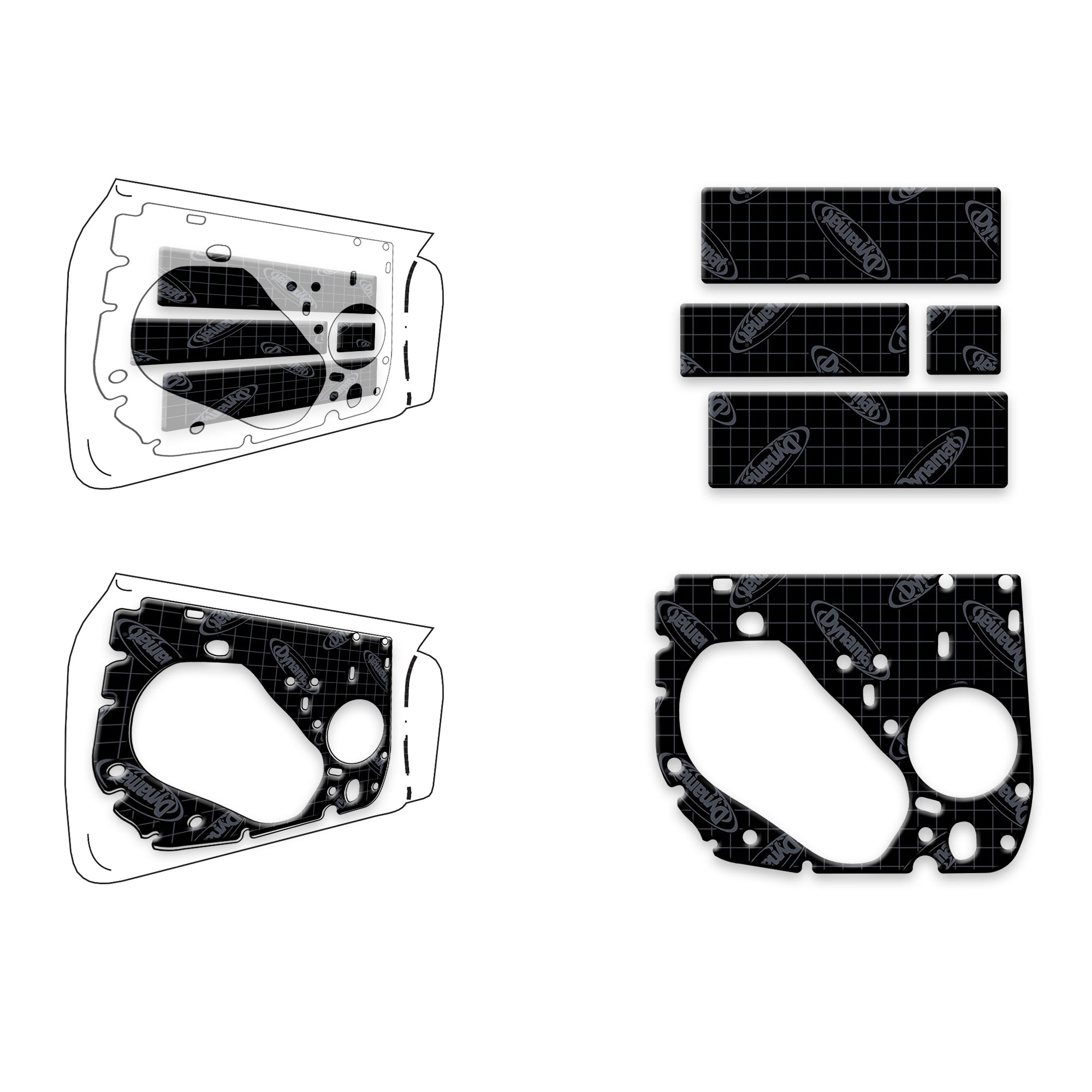 2021+ Ford F-150 Custom Cut Sound Deadening 4-Doors Kit - XFO F14 D