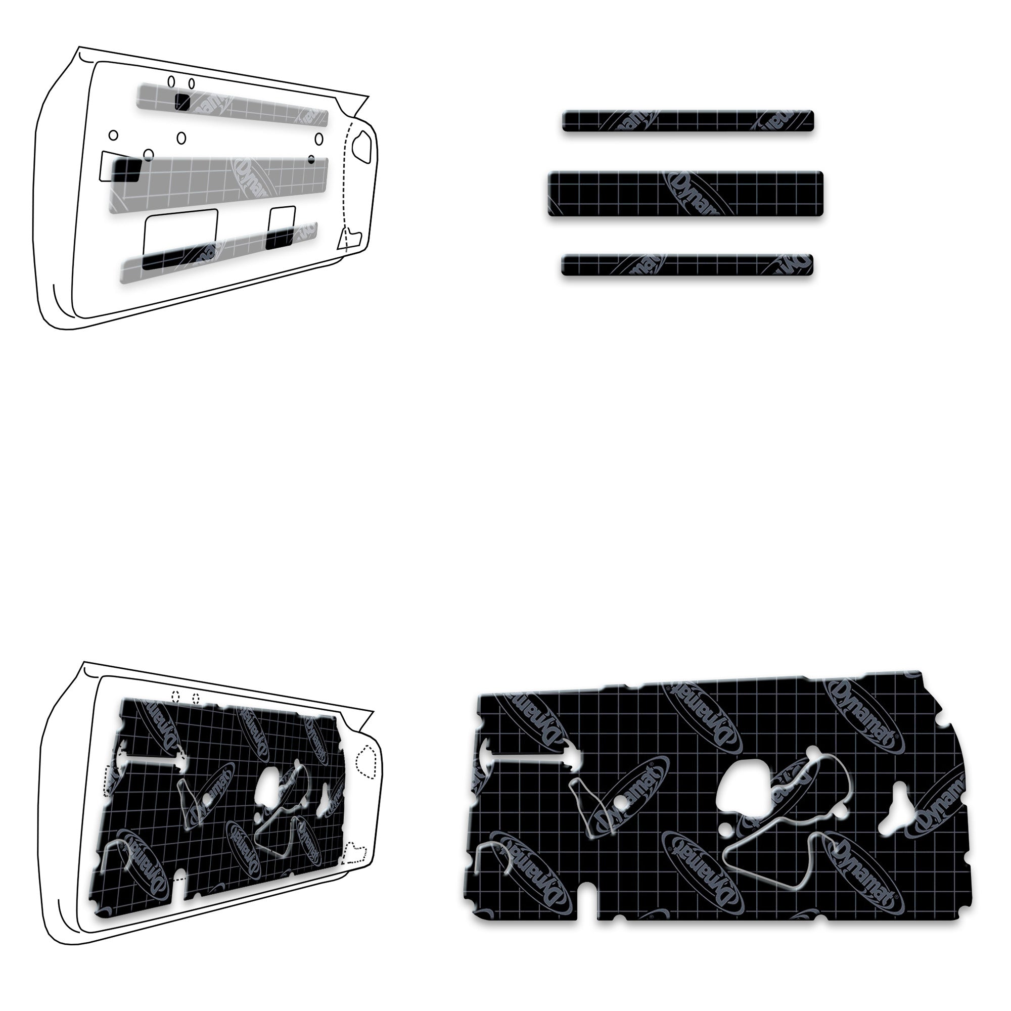 1968-1972 GM Chevelle/Malibu Sound Deadening Door Kit - XGM A2 D