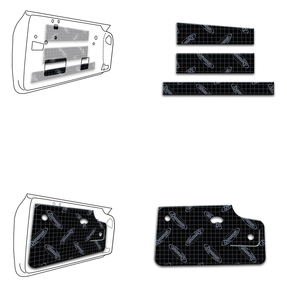 1956-62 Corvette Dynamat Sound Deadening Custom Cut Door Kit - XGM C1 D