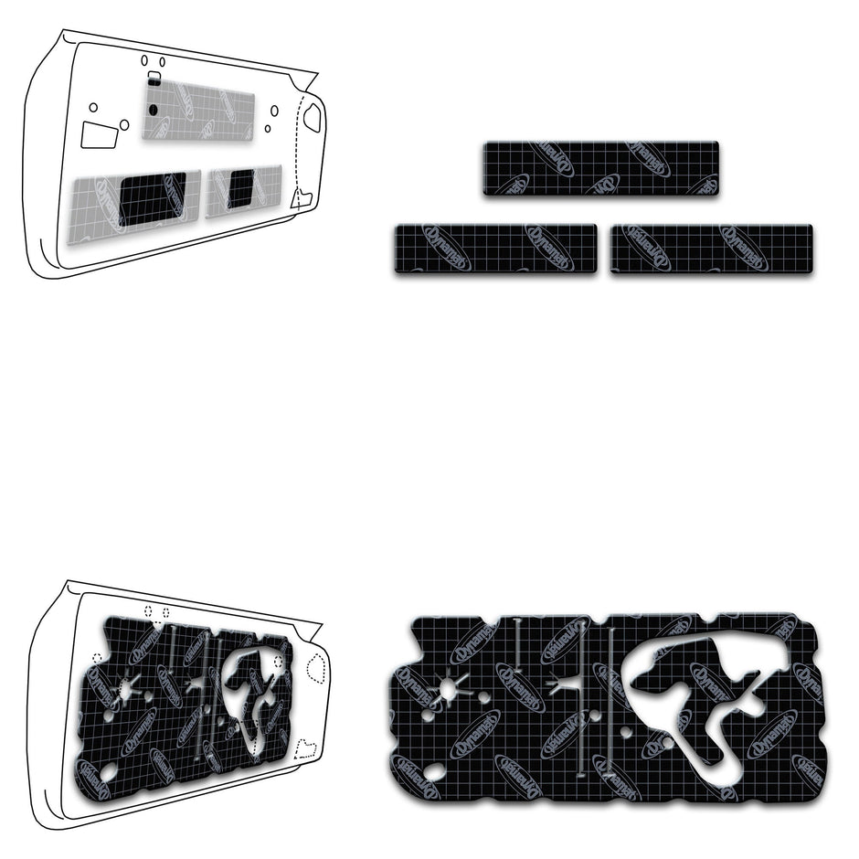 1967 Camaro / Firebird Dynamat Xtreme Sound Deadening Door Kit - XGM F1 D2