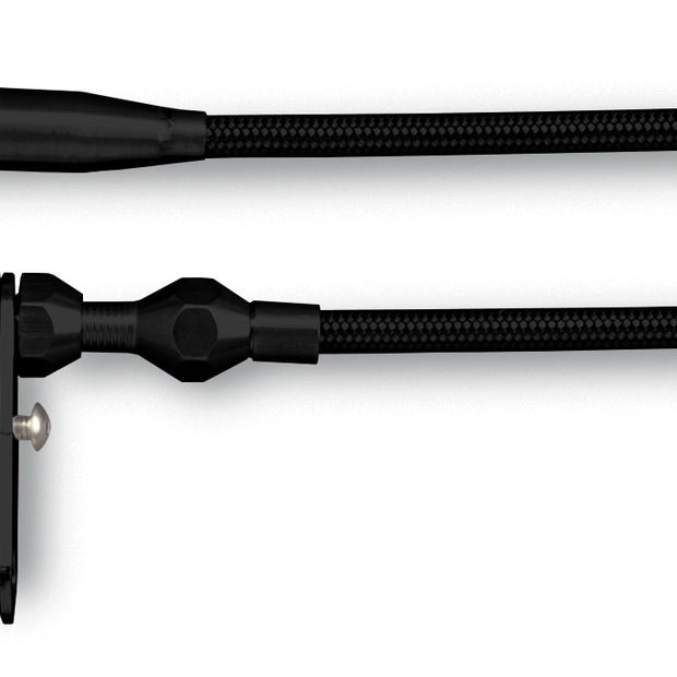 42" HI-TECH BLACK STAINLESS STEEL HOUSING TH-200 KICKDOWN CABLE W/ BLACK FITTINGS