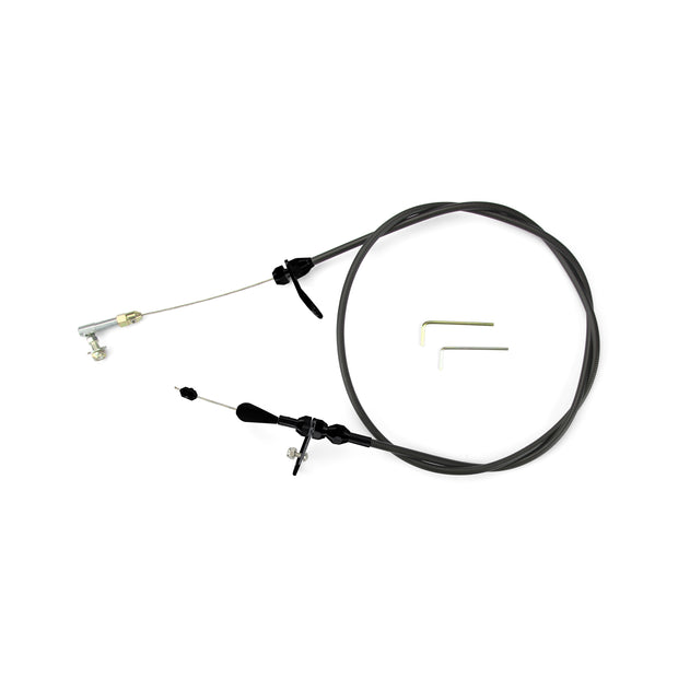 48" UNIVERSAL BLACK HOUSING 904 KICKDOWN CABLE W/ BLACK FITTINGS