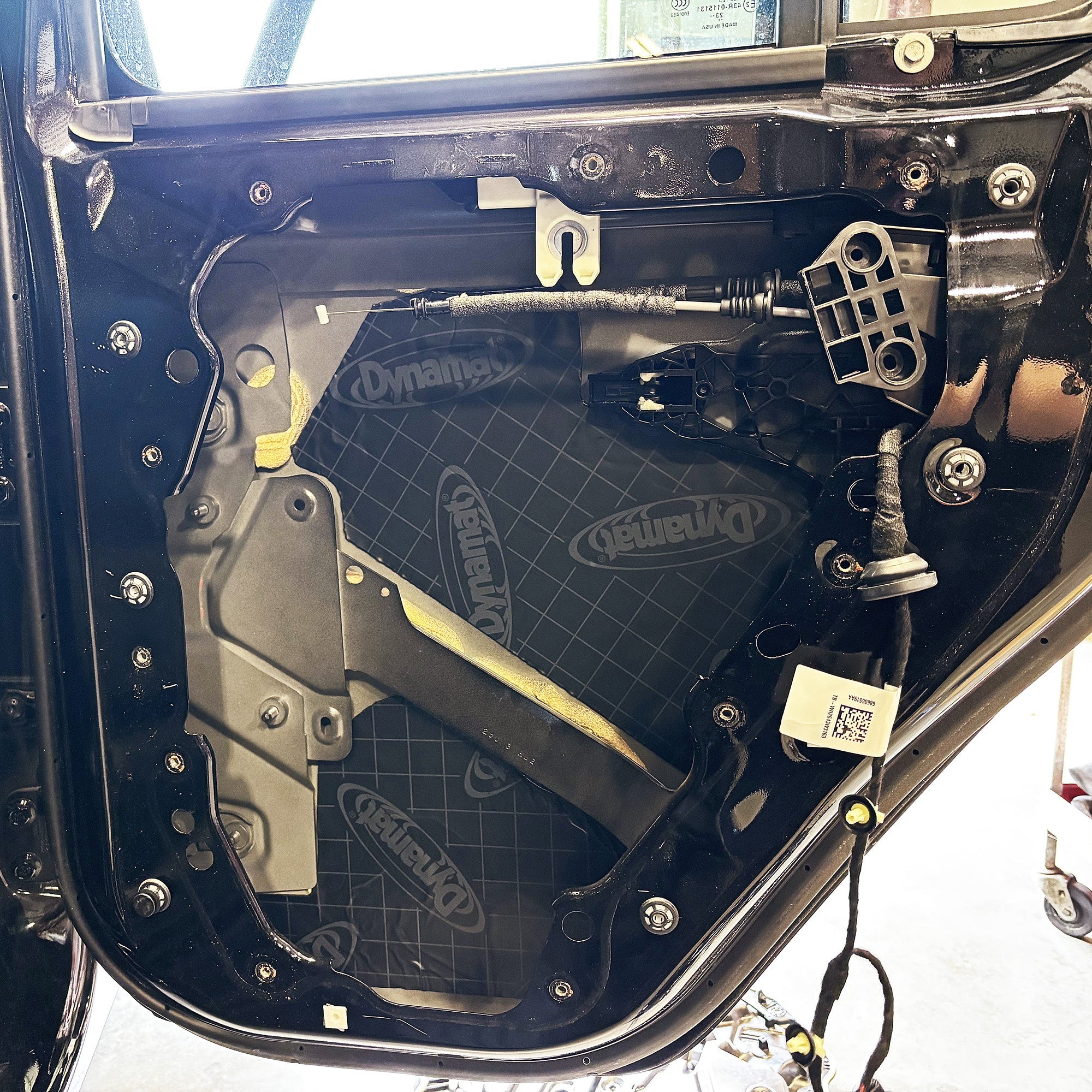 Jeep JLU Dynamat Door Kit Installed on Back Door