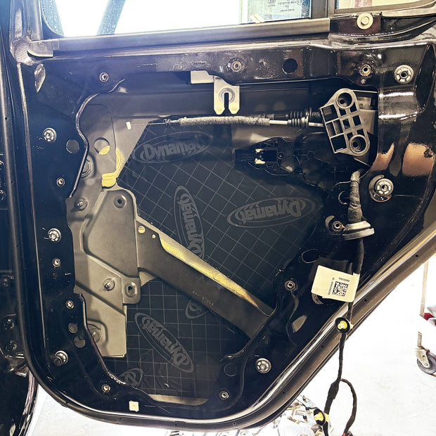 Jeep JLU Dynamat Door Kit Installed on Back Door