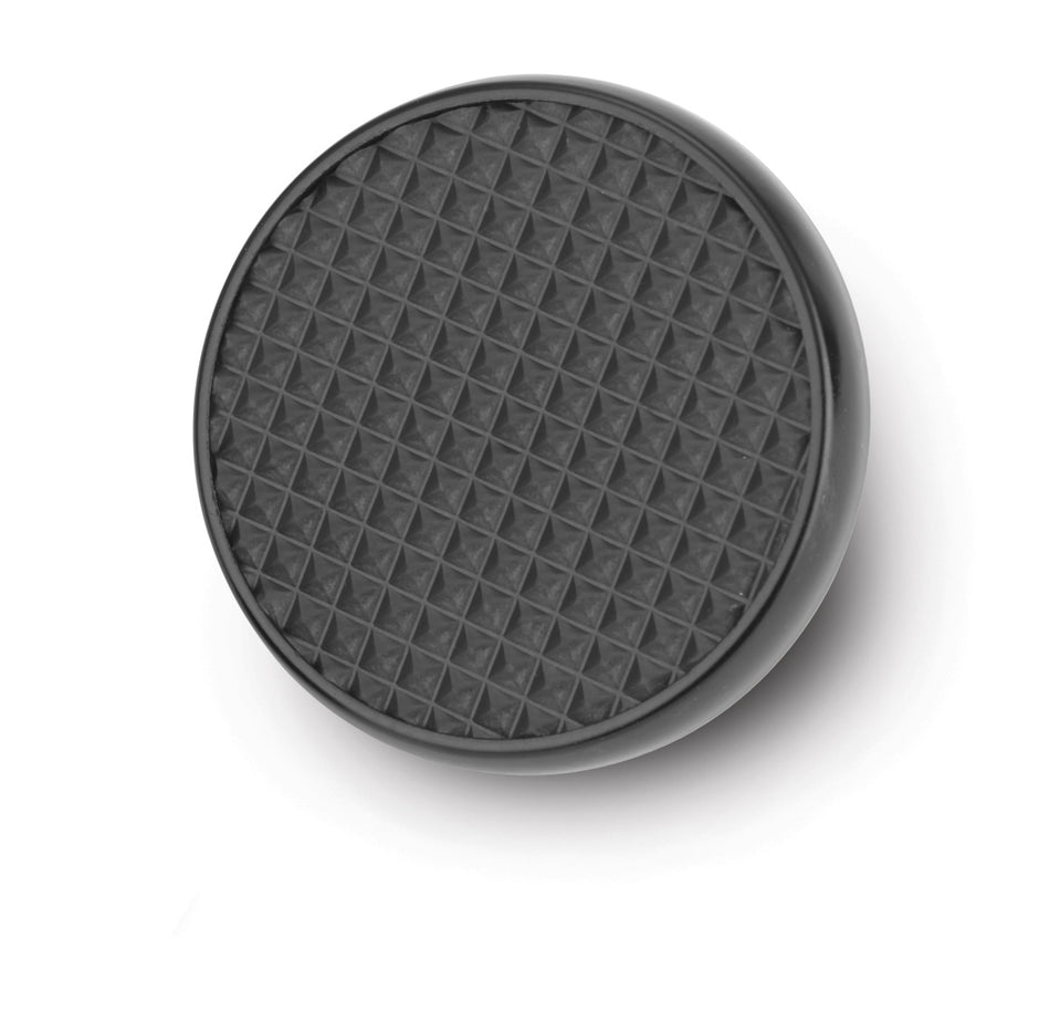 BLACK STEEL ROUND BRAKE PEDAL PAD