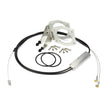 UNIVERSAL BLACK HOUSING HOLLEY DUAL PLENUM 102MM INTAKE THROTTLE CABLE W/ BLACK FITTINGS