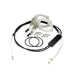HI-TECH BLACK STAINLESS STEEL HOUSING HOLLEY DUAL PLENUM 102MM INTAKE THROTTLE CABLE W/ BLACK FITTINGS