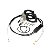 HI-TECH BLACK STAINLESS STEEL HOUSING HOLLEY DUAL PLENUM 92MM INTAKE THROTTLE CABLE W/ BLACK FITTINGS