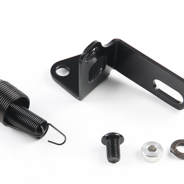 BLACK EFI THROTTLE AND KICKDOWN CABLE MOUNTING BRACKET FOR FITECH
