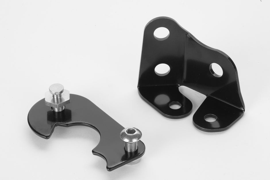 BLACK STAINLESS RAM JET THROTTLE CABLE BRACKET SMALL BLOCK 350