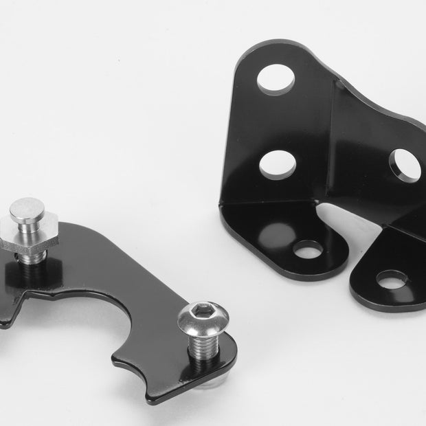 BLACK STAINLESS RAM JET THROTTLE CABLE BRACKET SMALL BLOCK 350