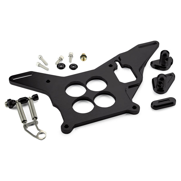 BLACK BILLET ALUMINUM THROTTLE BRACKET WITH KICKDOWN & SPRING RETURN KIT