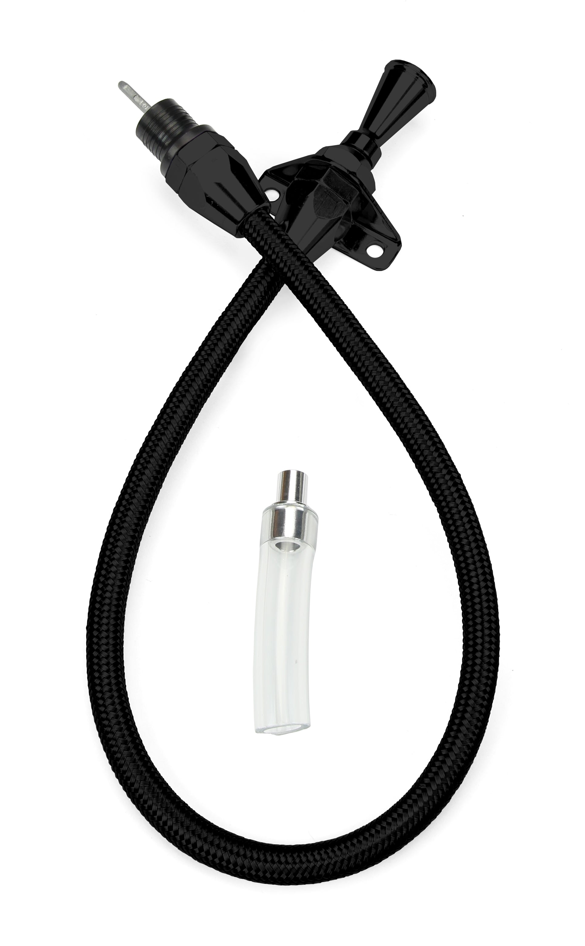 HI-TECH FLEXIBLE BLACK STAINLESS FIREWALL MOUNT TRANS DIPSTICK FOR 45RFE