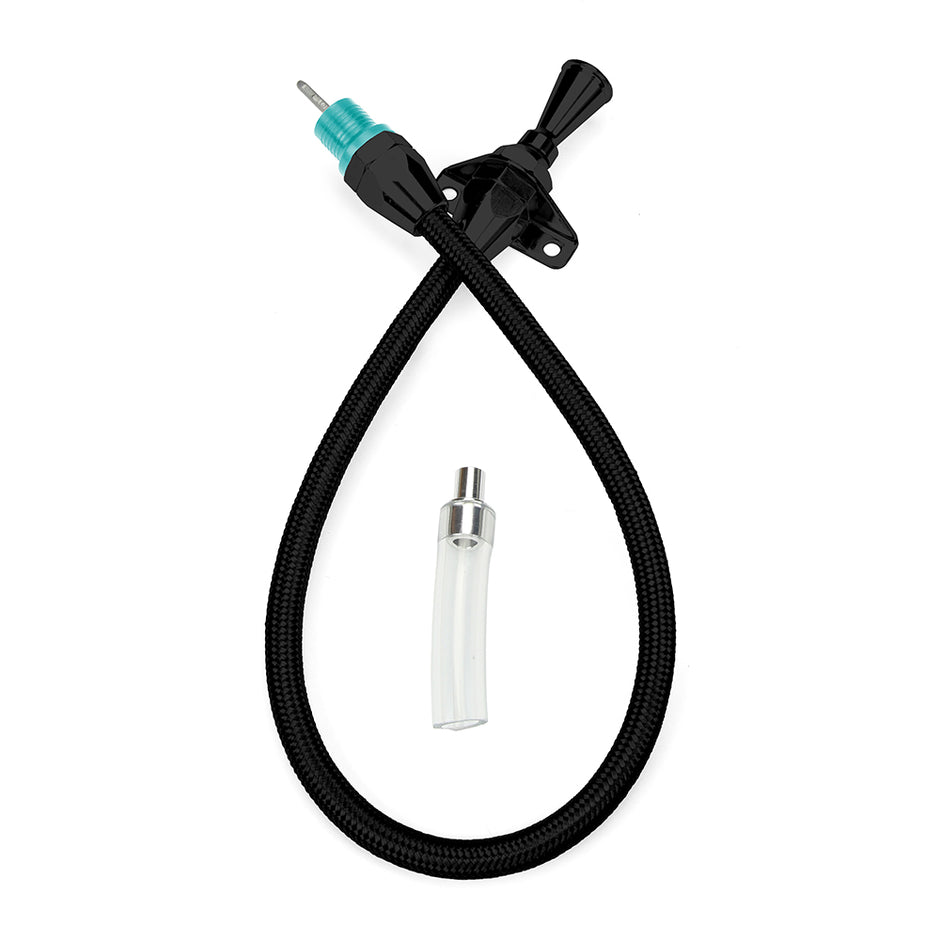 HI-TECH FLEXIBLE BLACK STAINLESS FIREWALL MOUNT TRANS DIPSTICK FOR 6L80E/6L90E