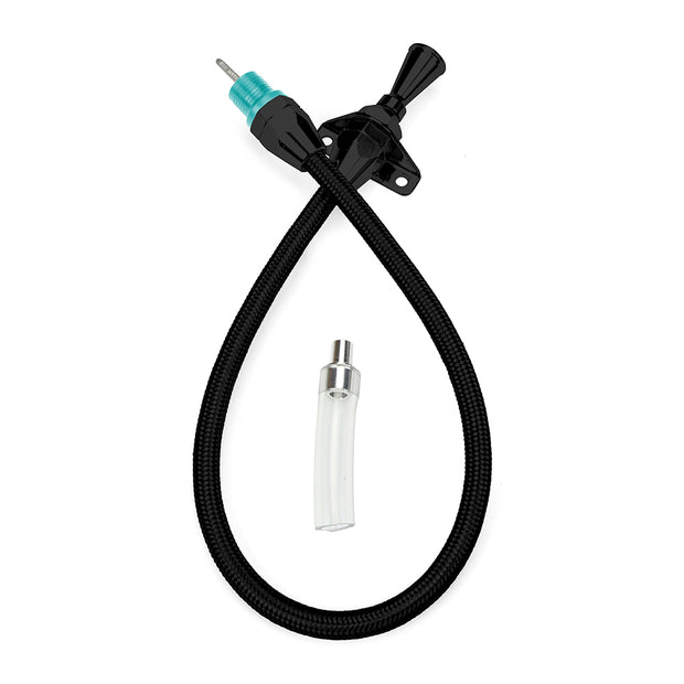36" HI-TECH FLEXIBLE BLACK STAINLESS FIREWALL MOUNT TRANS DIPSTICK FOR 6L80E/6L90E