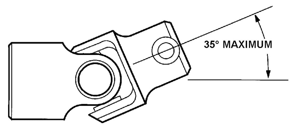 Borgeson - Steering U-Joint - P/N: 114968 - Stainless steel single steering universal joint. Fits 3/4 in. Double-D X 1 in. Smooth bore.