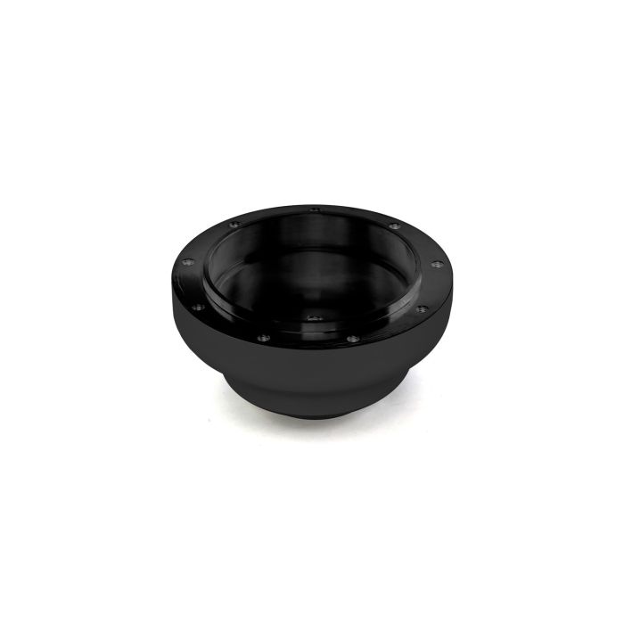 THREE BOLT TO NINE BOLT BLACK BILLET ALUMINUM STEERING WHEEL HUB ADAPTER