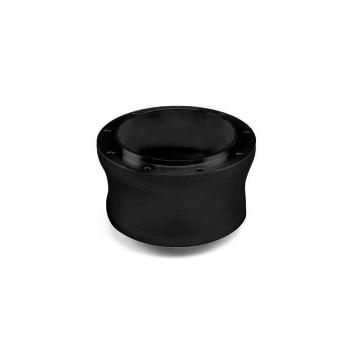 NINE BOLT SHORT BLACK BILLET ALUMINUM STEERING WHEEL HUB ADAPTER FOR '64-'66 GM