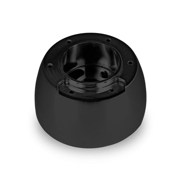 SIX BOLT VETTE THREE SPOKE BLACK BILLET ALUMINUM STEERING WHEEL HUB ADAPTER FOR '67-'94 GM