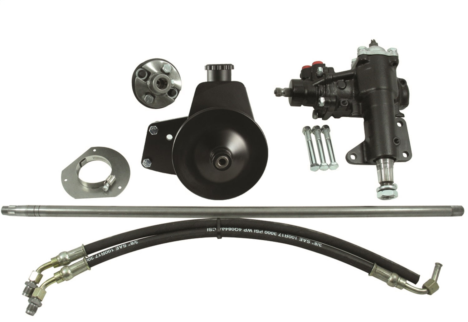 Borgeson - Steering Conversion Kit - P/N: 999020 - 1965-1966 Mustang complete power steering conversion kit. Fits 65-66 Mustangs with manual steering and 289/302/351W V-8. Includes all necessary components for conversion.