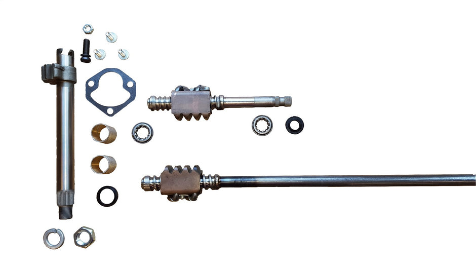 Borgeson - Manual Rebuild Kit - P/N: 921012 - These major rebuild kits include all necessary components to completely rebuild your original Tri-5 manual steering box. Kits are available in two different ratios with your choice of original long input shaft